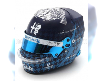 BELL HELMET F1 Casco Helmet Alfa Romeo C43 Team Stake N 24 Japan Gp (2023) Guanyu Zhou, Blue