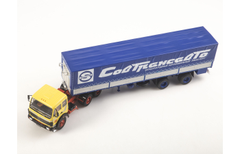 MERCEDES-BENZ NG 2232 с полуприцепом Fruehauf Savoyarde Совтрансавто, желтый / синий