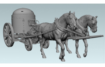 Сборная модель Пара лошадей для броневой каретки