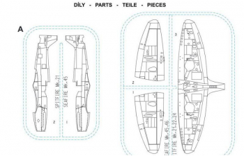 Сборная модель Supermarine Spitfire Mk.21 Contraprop