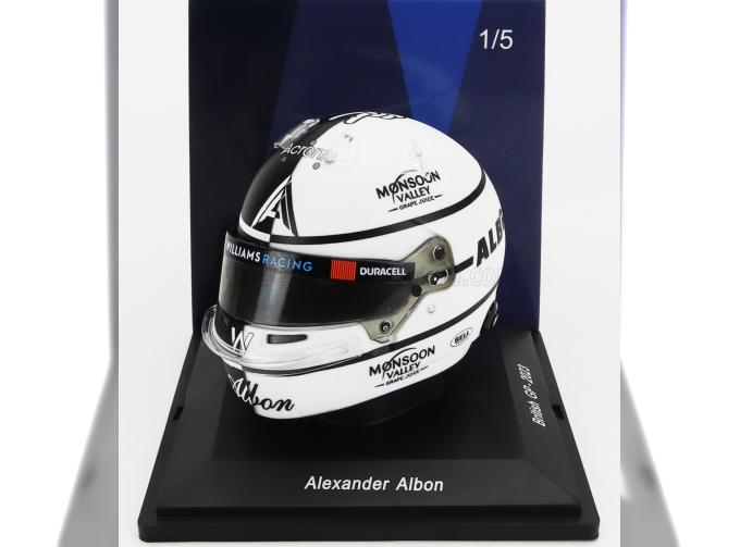 BELL HELMET F1 Casco Helmet Williams Fw45 Team Williams Racing №23 British Gp (2023) Alexander Albon, White Black