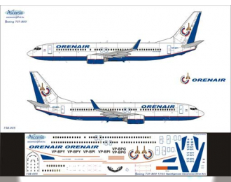 Декаль на самолет боенг 737-800 (оребургские авиалинии (Орен Айр))