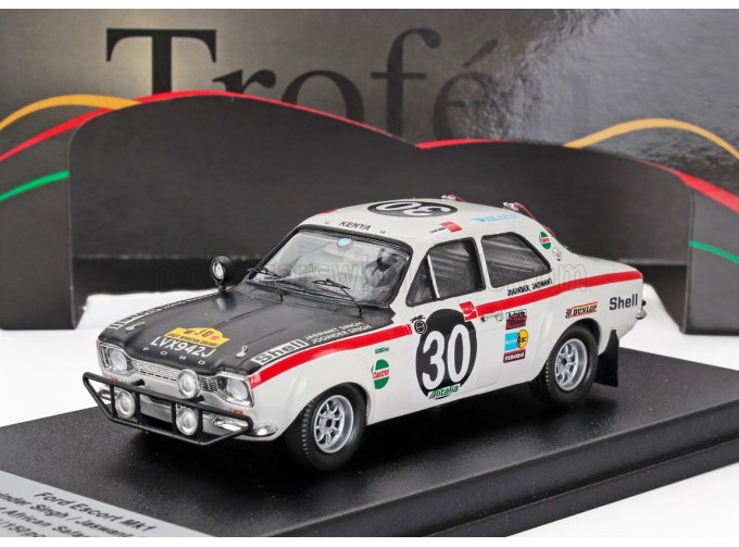 FORD Escort Mki (night Version) №30 Rally East African Safari (1971) Joginder Singh - Jaswant Singh, White Black
