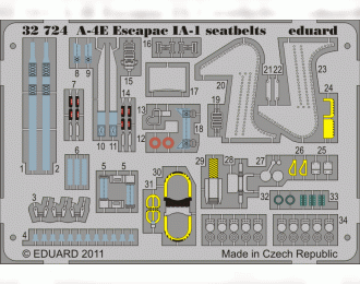 Фототравление привязные ремни A-4E Escapac IA-1 seatbelts