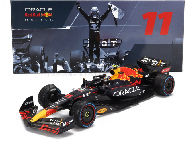 RED BULL F1 Rb18 Team Oracle Red Bull Racing N11 Winner Monaco Gp (2022) Sergio Perez, Matt Blue Yellow Red