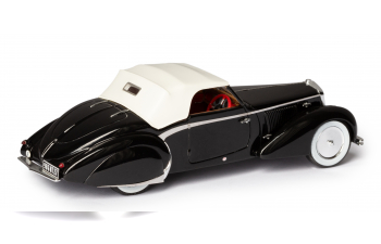 DELAGE D6-70 cabriolet top up (1939), black