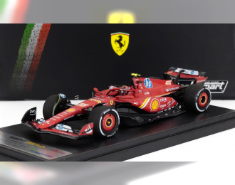 FERRARI F1 Sf-24 Team Scuderia Ferrari №55 2nd Abu Dhabi Gp (2024) Carlos Sainz - Last Ferrari Race, Red White Black