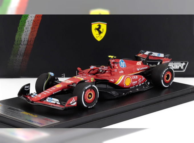 FERRARI F1 Sf-24 Team Scuderia Ferrari №55 2nd Abu Dhabi Gp (2024) Carlos Sainz - Last Ferrari Race, Red White Black