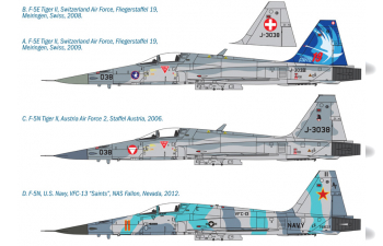 Сборная модель Самолет F-5E/N Tiger II