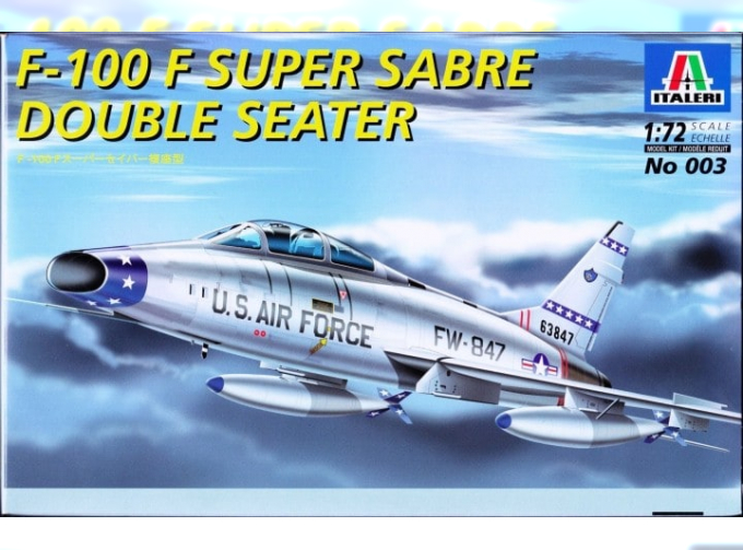 Сборная модель Американский истребитель F-100F SUPER SABRE (двухместный)