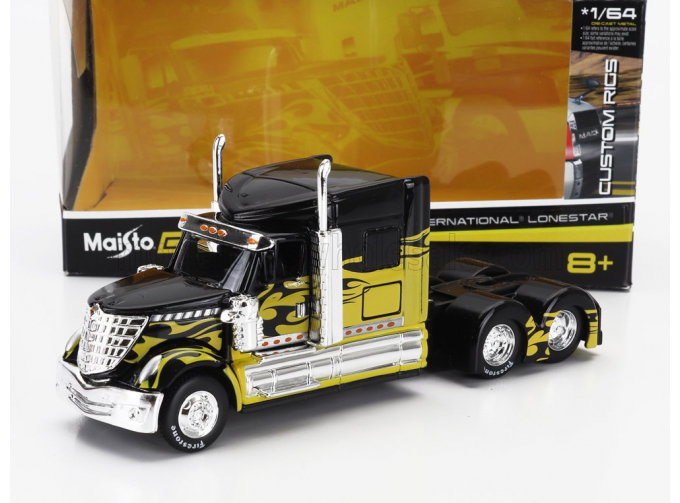 INTERNATIONAL Lonestar Tractor Truck 3-assi (2010), Black Yellow