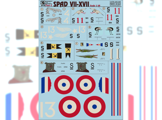 Spad VII-XVII Part 1 Wet decal