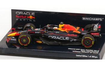 RED BULL F1 Rb18 Team Oracle Red Bull Racing №1 World Champion Winner French Gp (2022) Max Verstappen, Matt Blue Yellow Red