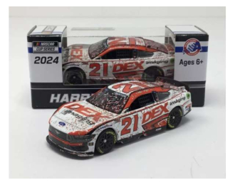 Ford Mustang #21 Harrison Burton *DEX* Imaging Daytona Race Win, white/red 2024
