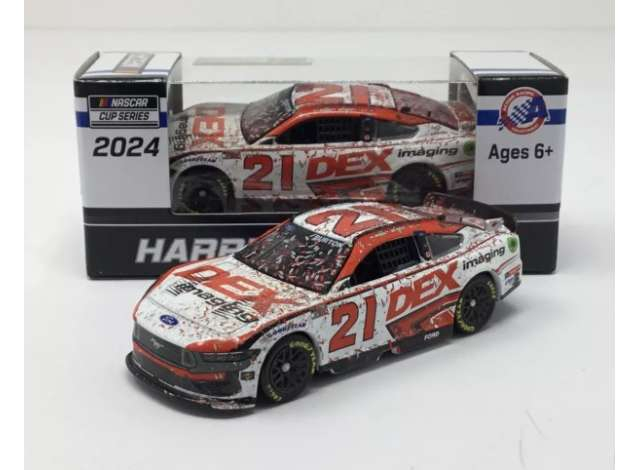 Ford Mustang #21 Harrison Burton *DEX* Imaging Daytona Race Win, white/red 2024