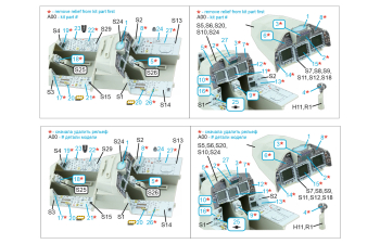 3D Декаль интерьера кабины Eurofighter Typhoon EF-2000B/2000T Двухместный (Trumpeter) (Trumpeter) (Малая версия)