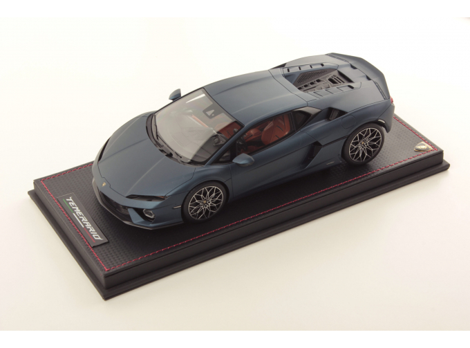 LAMBORGHINI Temerario (2024) - Con Vetrina - With Showcase, Blu Marinus - Matt Blue