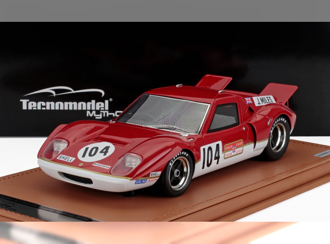 LOTUS 62 Team Gold Leaf Lotus №104 Winner Guards Trophy Brands Hatch (1969) John Miles, Red White