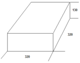Box for aircrafts 320mm x 320mm x 130mm