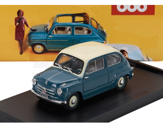 FIAT 600 Berlina 1-series (1955), Blu Chiaro - Blue Ivory
