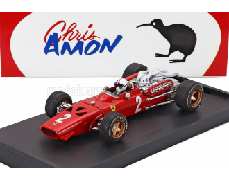 FERRARI F1 312 №2 Italy Gp (1967) Chris Amon - With Driver Figure, Red