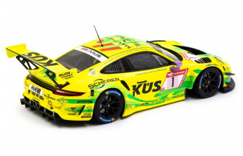 PORSCHE 911 991-2 Gt3 R Team Manthey Racing №1 24h Nurburgring (2022) Kevin Estre - Michael Christensen - Laurens Vanthoor - Frederis Makowiecki, Yellow Green