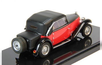 BUGATTI Type 49 Cabrio closed (1934), black / red