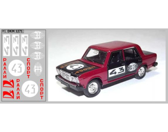 Декаль ВАЗ тамповка Саратов/тантал Ралли СССР, красный/белый