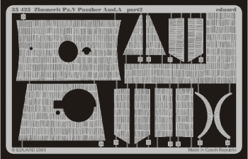 Фототравление для Zimmerit Panther Ausf. A