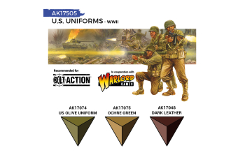 Набор акриловых красок QUICK GEN - Американская униформа Второй мировой / U.S. WWII UNIFORMS – QUICK GEN SET
