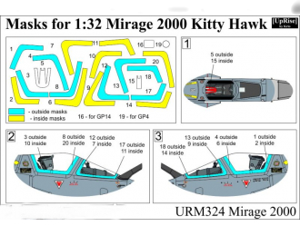 Маска окрасочная Mirage 2000C (Kitty Hawk)