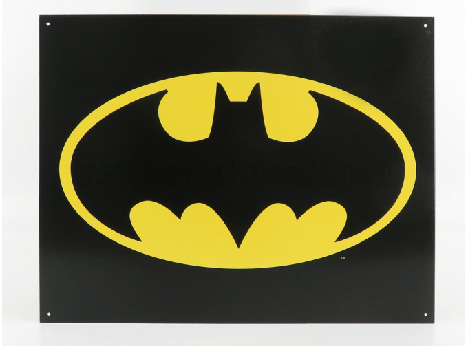 ACCESSORIES Metal Plate - Batman Logo, Black Yellow