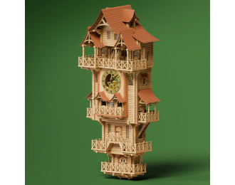 Сборная модель Деревянные часы "Башня Времени"