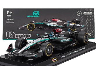 MERCEDES-BENZ GP F1 W15 Eq Performance Team Amg Petronas Motorsport №63 Season (2024) George Russell - With Pilot And Showcase, Black Silver Green