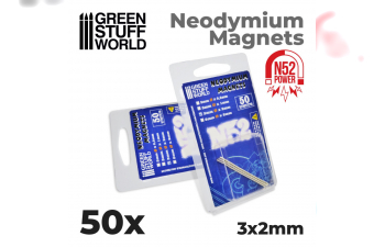 Неодимовые магниты 3 x 2 мм (50 шт.) (N52) / Neodymium Magnets 3x2mm - 50 units (N52)