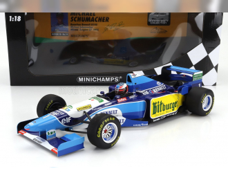 BENETTON F1 B195 Team Mild Seven Renault N 1 World Champion Winner Belgium Gp (1995) Michael Schumacher, Blue Yellow