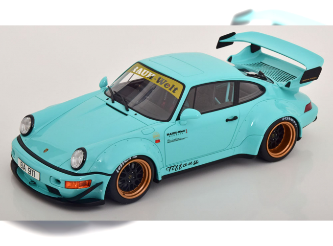 PORSCHE 911 (964) RWB Body Kit Tiffany (2015), mint green