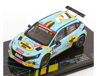 HYUNDAI I20 N Rally2 №3 2nd Rally Spa (2024) Cedric Cherain - Damien Withers, Light Blue Yellow