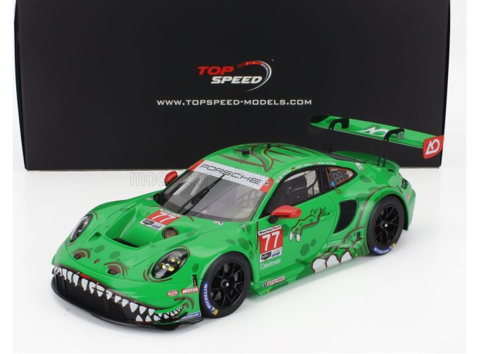 PORSCHE 911 992 Gt3 Team Ao Racing №77 2nd Gtd Pro Class Imsa 24h Daytona (2024) Michael Christensen - Sebastian Prialux - Laurin Heinrich, Green