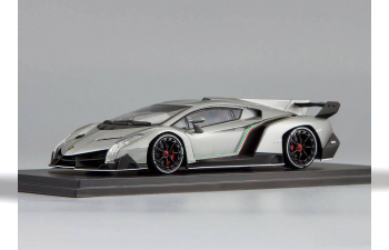 LAMBORGHINI Veneno, grey metallic with white stripe