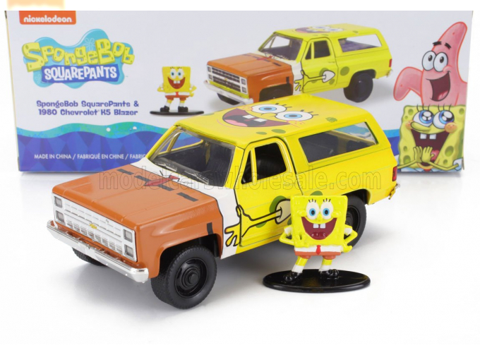 CHEVROLET Blazer K5 With Squarepants Spongebob Figure (1980), Yellow Brown