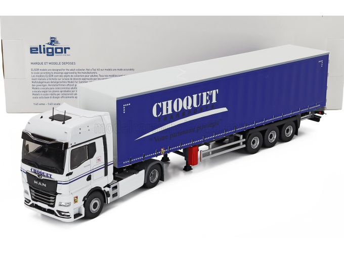 MAN Tgx Gx Telonato Choquet Transports (2021), White Blue