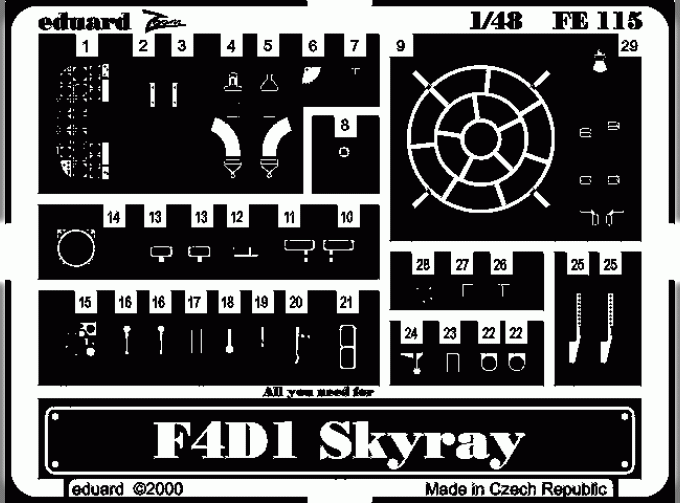 Фототравление для F4D-1 Skyray