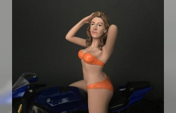 FIGURES Cindy - Hot Bike Model - Motorcycle Not Included, Pink Orange