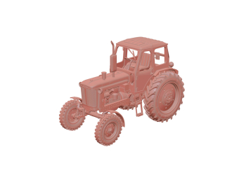 Сборная модель Трактор ЮМЗ-6Л фото версия с задней стенкой для экскаватора