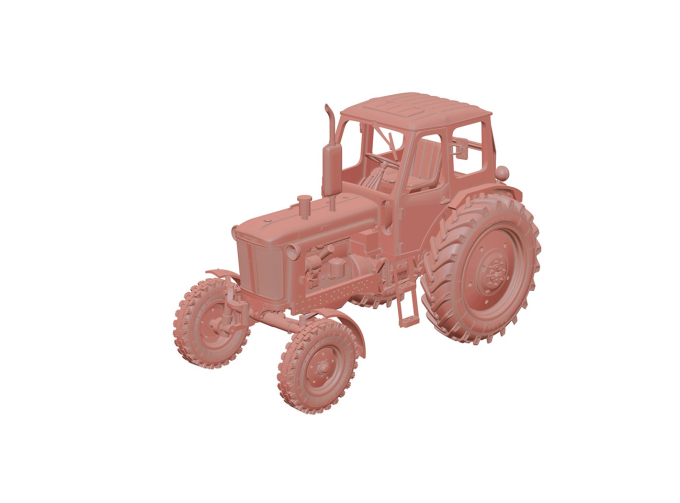 Сборная модель Трактор ЮМЗ-6Л фото версия с задней стенкой для экскаватора