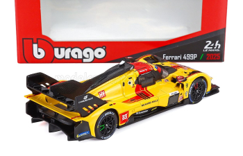 FERRARI 499p 3.0l Turbo V6 Team Af Corse №83 Winner 24h Le Mans (2025) Robert Kubica - Phil Hanson - Yifei Ye, Yellow Red