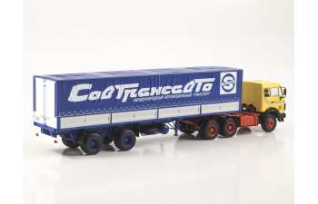 MERCEDES-BENZ NG 2232 с полуприцепом Fruehauf Savoyarde Совтрансавто, желтый / синий