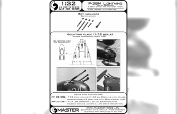 P-38M Lightning - Браунинг 50 калибра и 20-мм наконечники орудия с пламегасителями