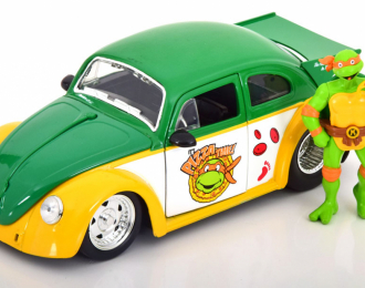 VOLKSWAGEN Beetle (1959) - Michelangelo Ninja Turtles - Tartarughe Ninja, Yellow Green